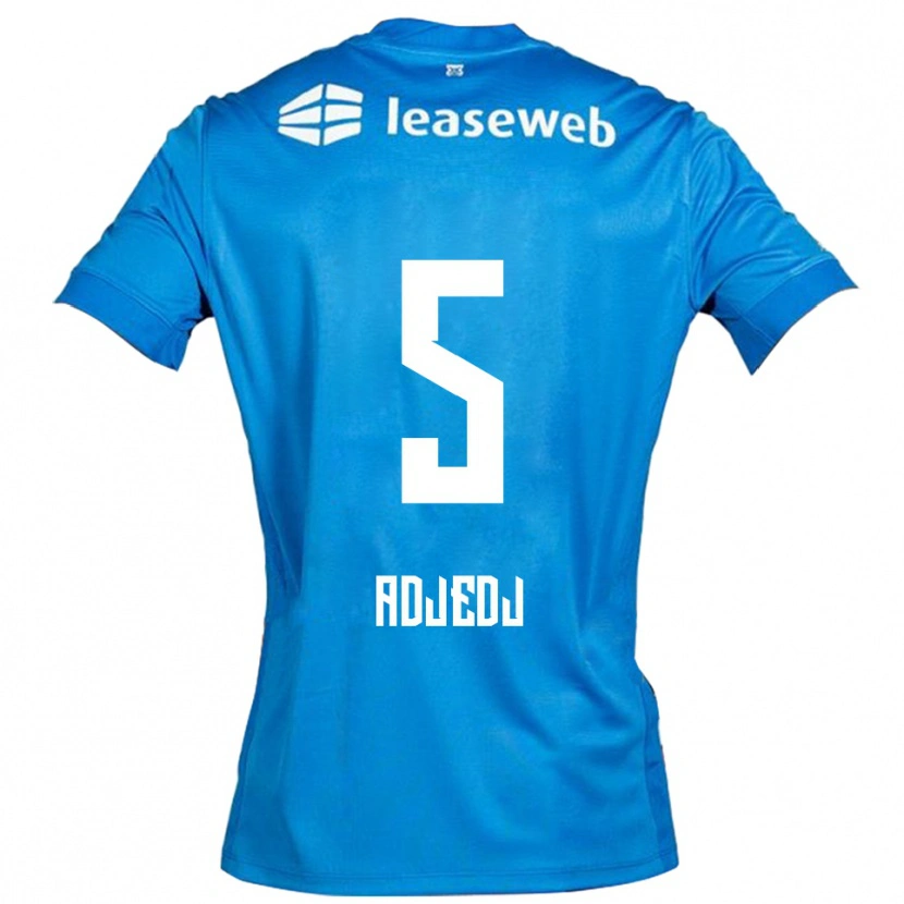 Danxen Mujer Camiseta Eliav Adjedj #5 Azul Blanco 2ª Equipación 2025/26 La Camisa