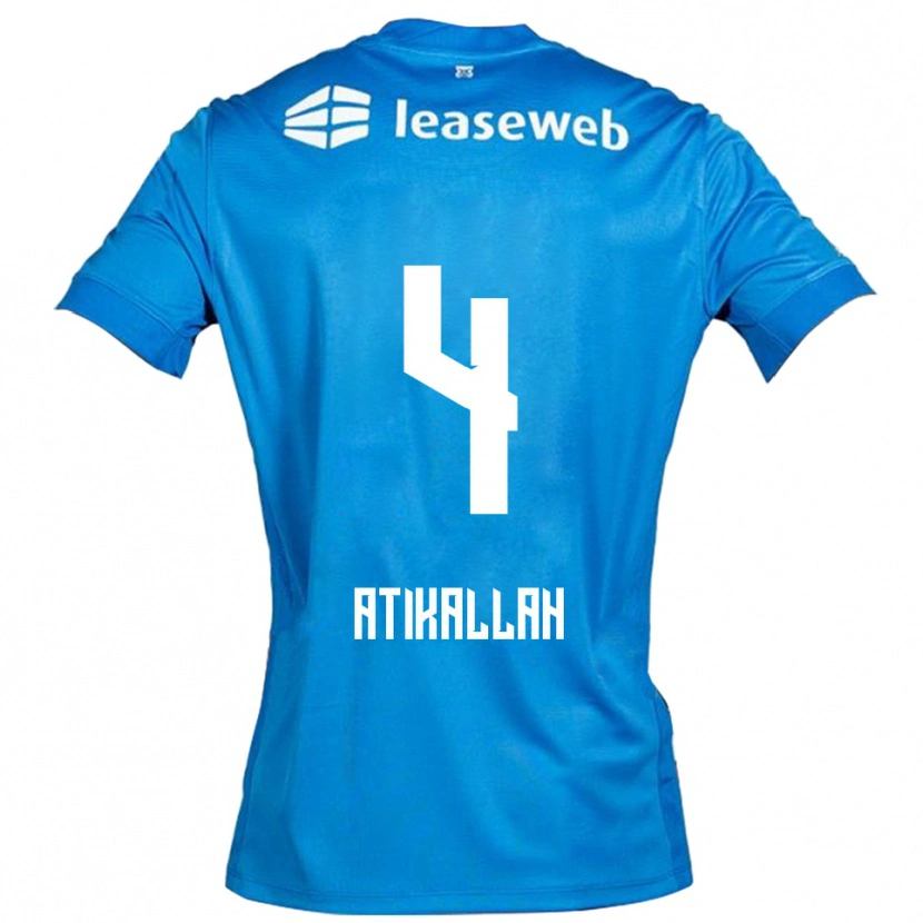 Danxen Mujer Camiseta Rayan Atikallah #4 Azul Blanco 2ª Equipación 2025/26 La Camisa