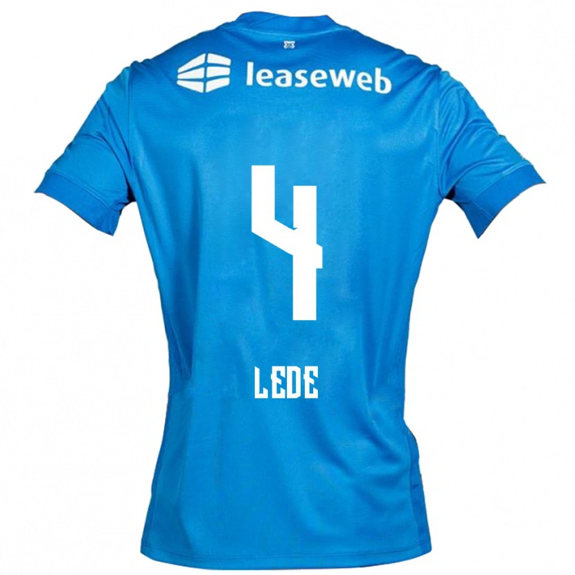 Danxen Mujer Camiseta Quincy Lede #4 Azul Blanco 2ª Equipación 2025/26 La Camisa