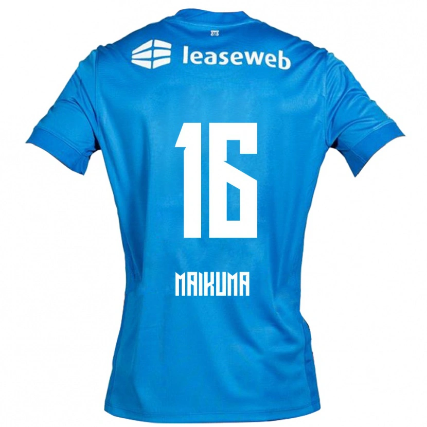 Danxen Mujer Camiseta Seiya Maikuma #16 Azul Blanco 2ª Equipación 2025/26 La Camisa