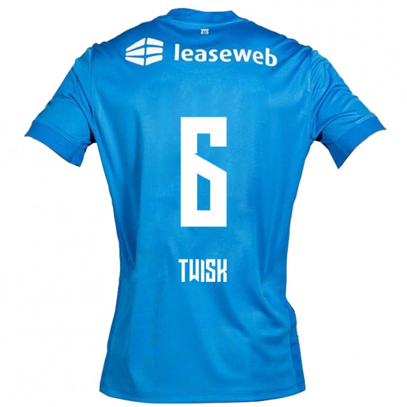Danxen Mujer Camiseta Nick Twisk #6 Azul Blanco 2ª Equipación 2025/26 La Camisa