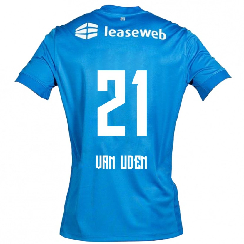 Danxen Mujer Camiseta Jasmijn Van Uden #21 Azul Blanco 2ª Equipación 2025/26 La Camisa