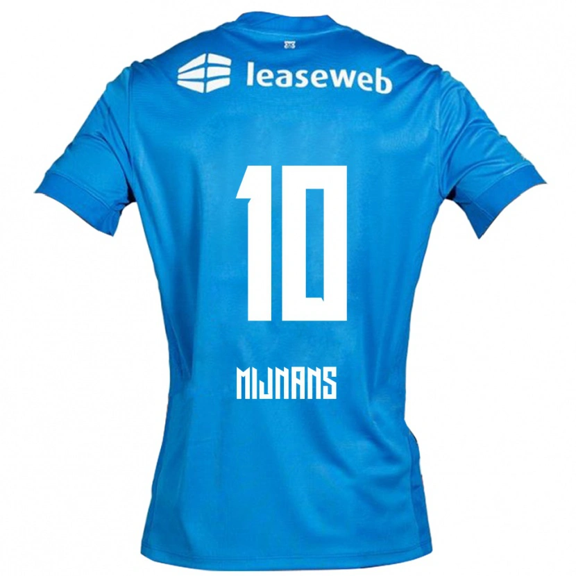 Danxen Mujer Camiseta Sven Mijnans #10 Azul Blanco 2ª Equipación 2025/26 La Camisa