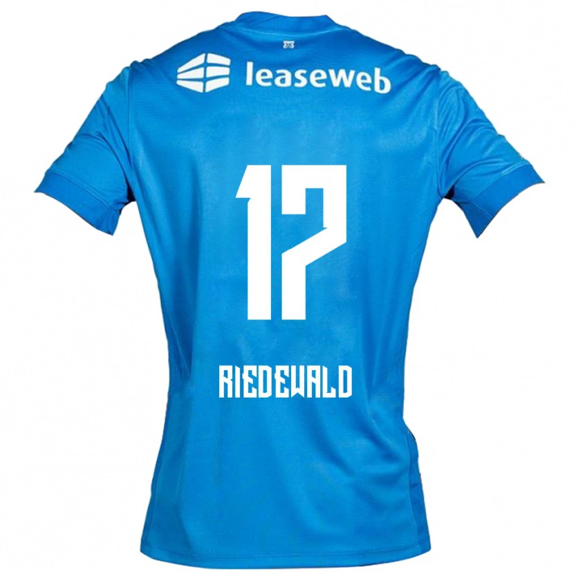 Danxen Mujer Camiseta Kenzo Riedewald #17 Azul Blanco 2ª Equipación 2025/26 La Camisa