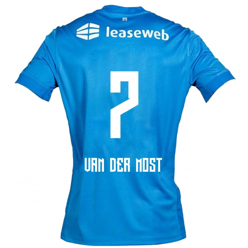 Danxen Mujer Camiseta Veerle Van Der Most #7 Azul Blanco 2ª Equipación 2025/26 La Camisa