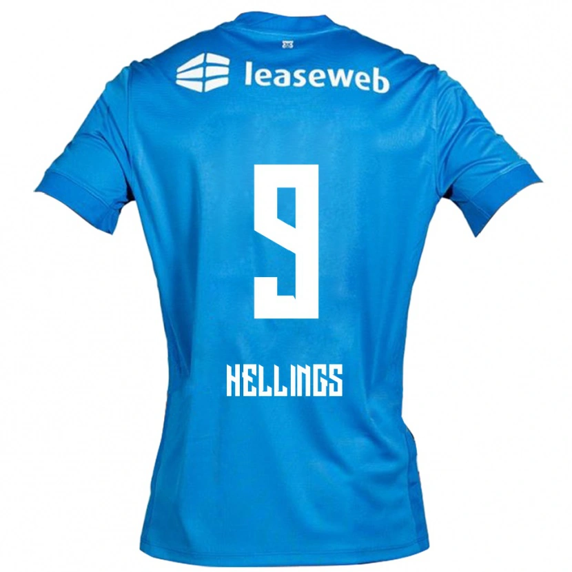 Danxen Mujer Camiseta Chavarello Hellings #9 Azul Blanco 2ª Equipación 2025/26 La Camisa