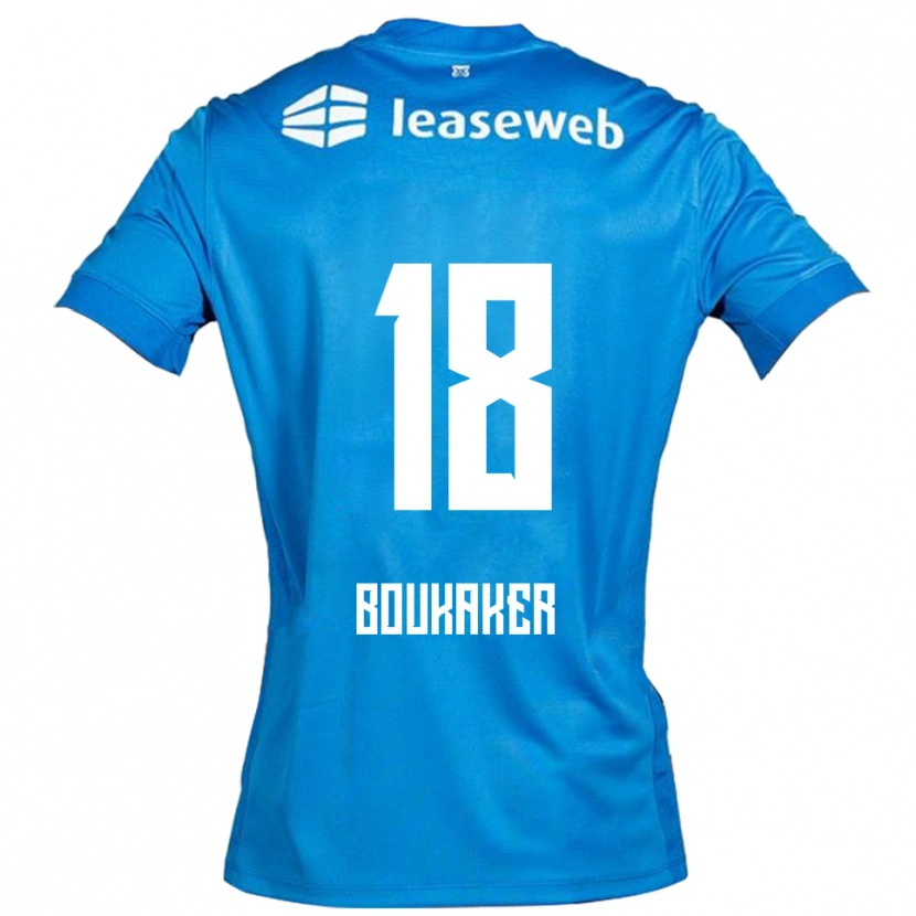 Danxen Mujer Camiseta Romaissa Boukaker #18 Azul Blanco 2ª Equipación 2025/26 La Camisa