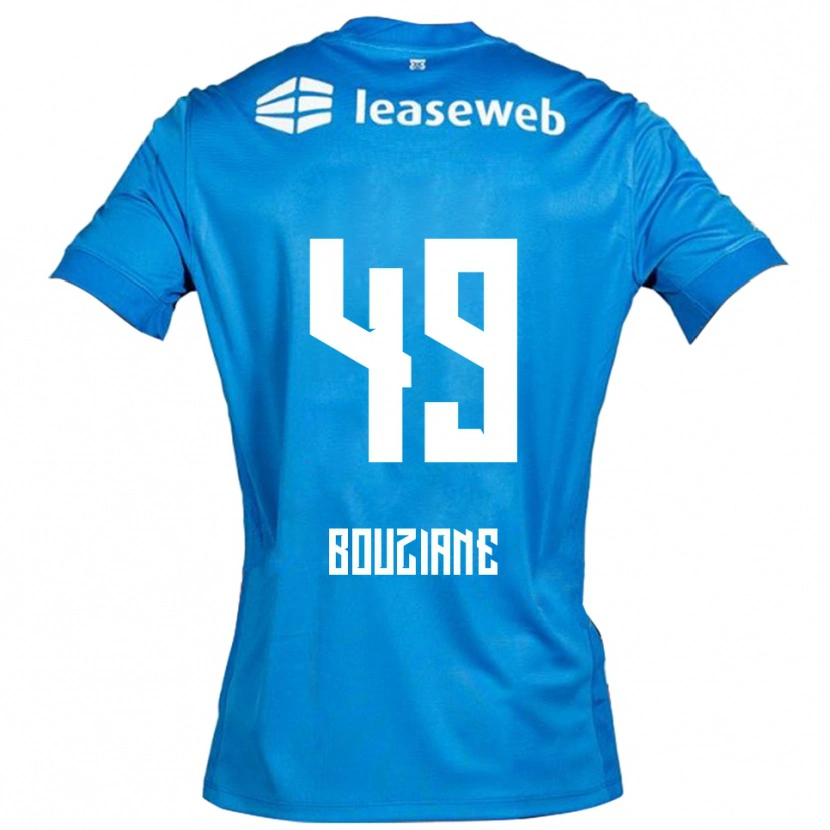 Danxen Mujer Camiseta Wassim Bouziane #49 Azul Blanco 2ª Equipación 2025/26 La Camisa
