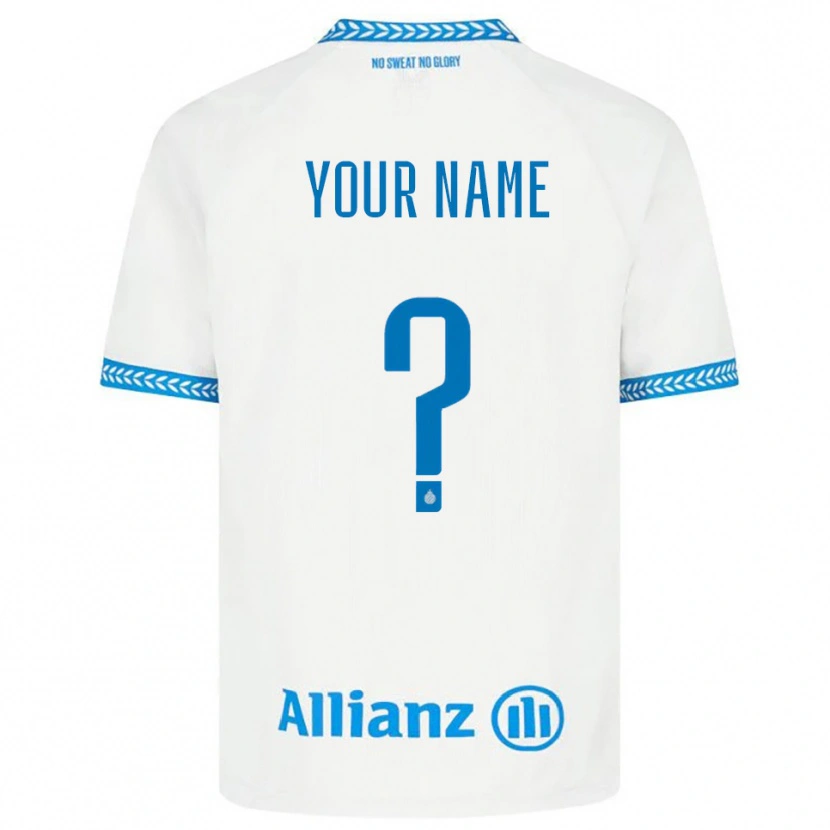 Danxen Mujer Camiseta Su Nombre #0 Azul Blanco 2ª Equipación 2025/26 La Camisa