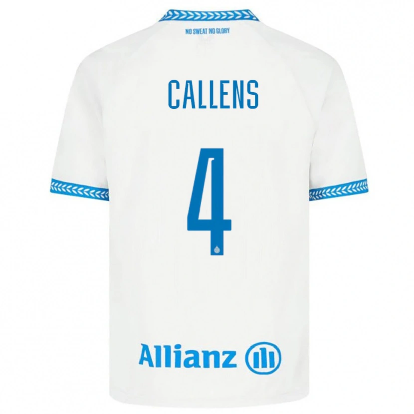Danxen Mujer Camiseta Emiel Callens #4 Azul Blanco 2ª Equipación 2025/26 La Camisa