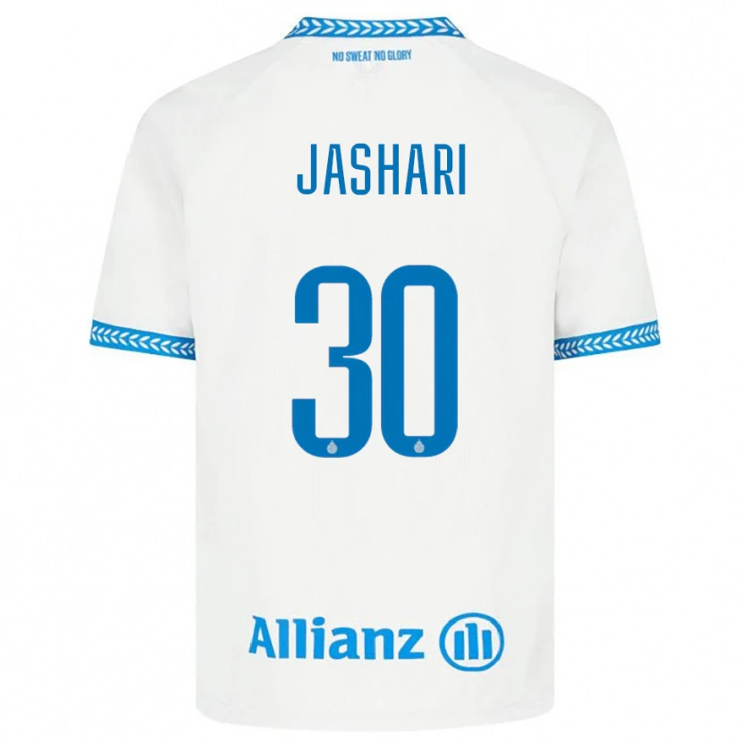 Danxen Mujer Camiseta Ardon Jashari #30 Azul Blanco 2ª Equipación 2025/26 La Camisa