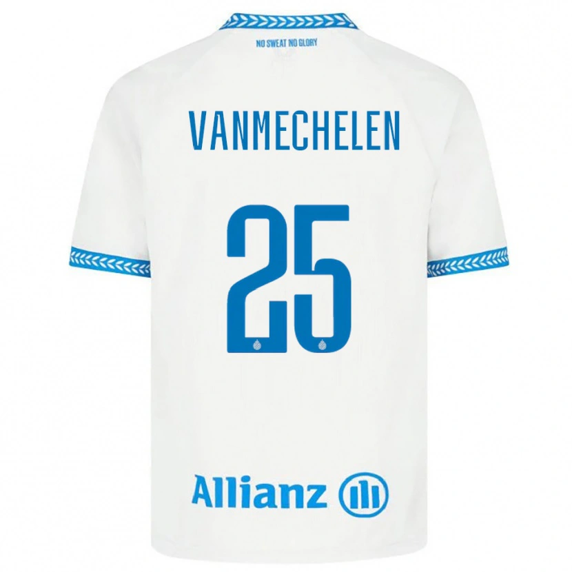 Danxen Mujer Camiseta Davinia Vanmechelen #25 Azul Blanco 2ª Equipación 2025/26 La Camisa