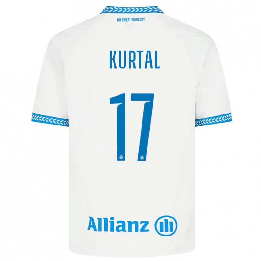 Danxen Mujer Camiseta Utku Kurtal #17 Azul Blanco 2ª Equipación 2025/26 La Camisa