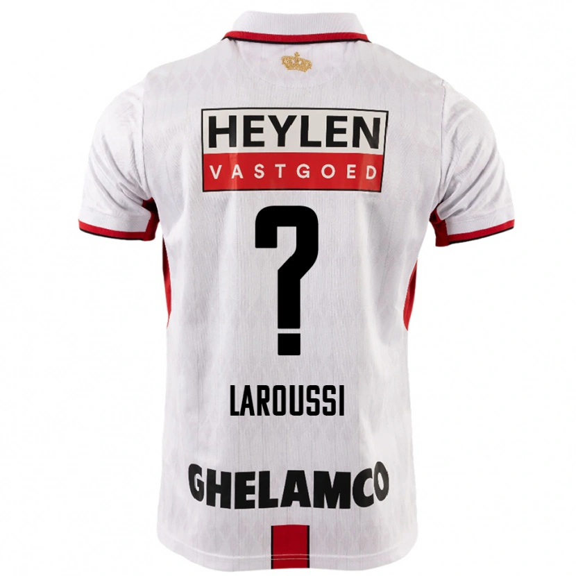 Danxen Mujer Camiseta Nizar Laroussi #0 Blanco Rojo 2ª Equipación 2025/26 La Camisa