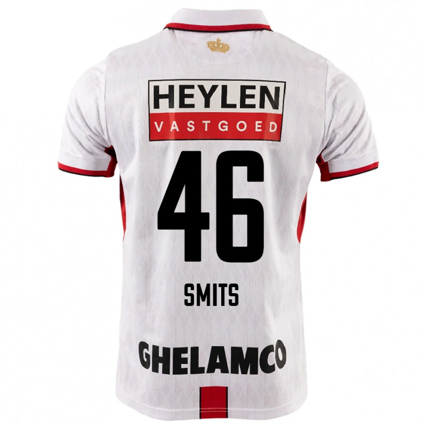 Danxen Mujer Camiseta Milan Smits #46 Blanco Rojo 2ª Equipación 2025/26 La Camisa