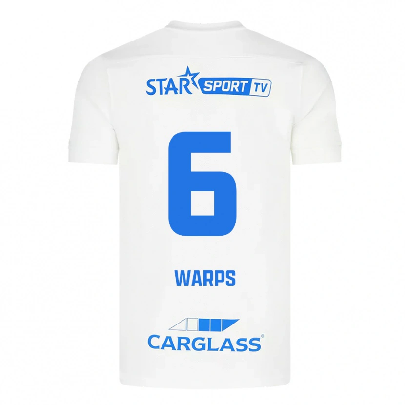 Danxen Mujer Camiseta Isa Warps #6 Blanco Azul 2ª Equipación 2025/26 La Camisa