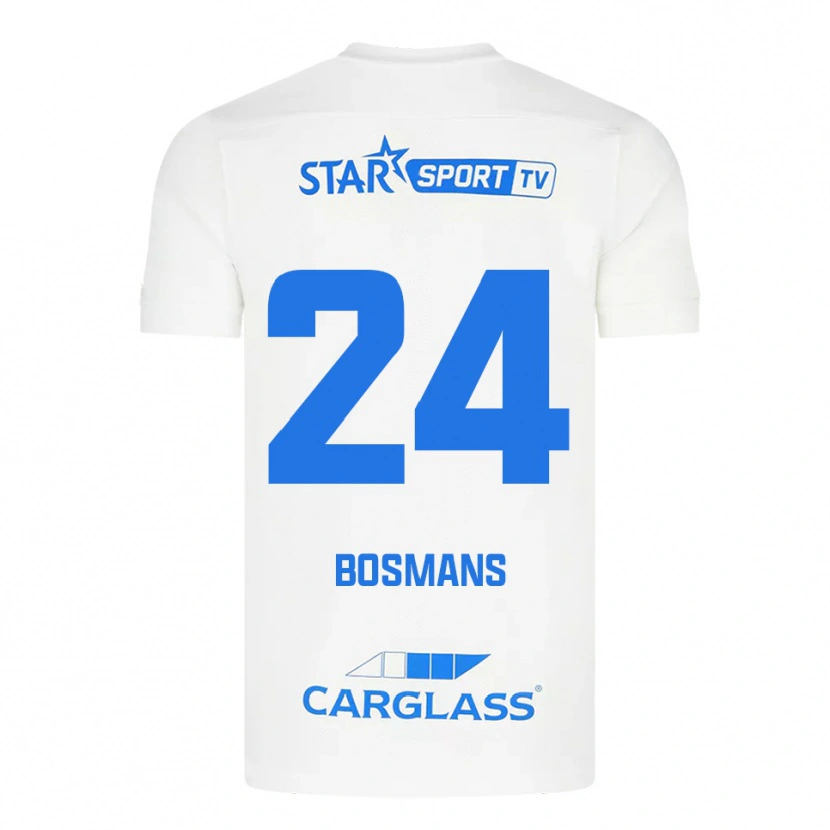 Danxen Mujer Camiseta Pia Bosmans #24 Blanco Azul 2ª Equipación 2025/26 La Camisa
