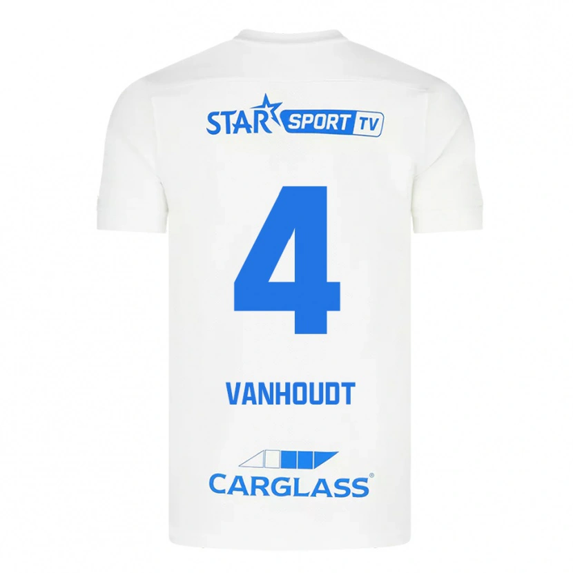 Danxen Mujer Camiseta Luna Vanhoudt #4 Blanco Azul 2ª Equipación 2025/26 La Camisa