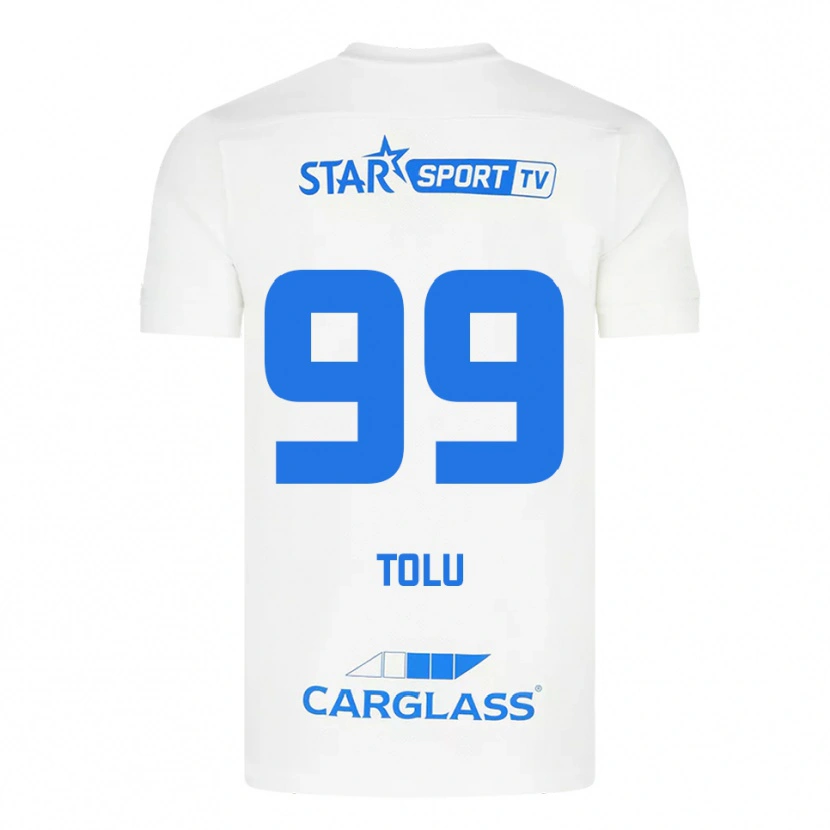 Danxen Mujer Camiseta Tolu Arokodare #99 Blanco Azul 2ª Equipación 2025/26 La Camisa