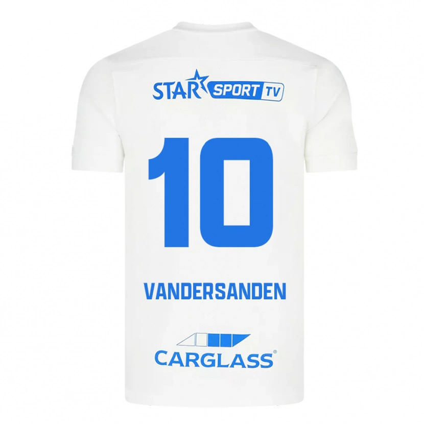 Danxen Mujer Camiseta Sien Vandersanden #10 Blanco Azul 2ª Equipación 2025/26 La Camisa