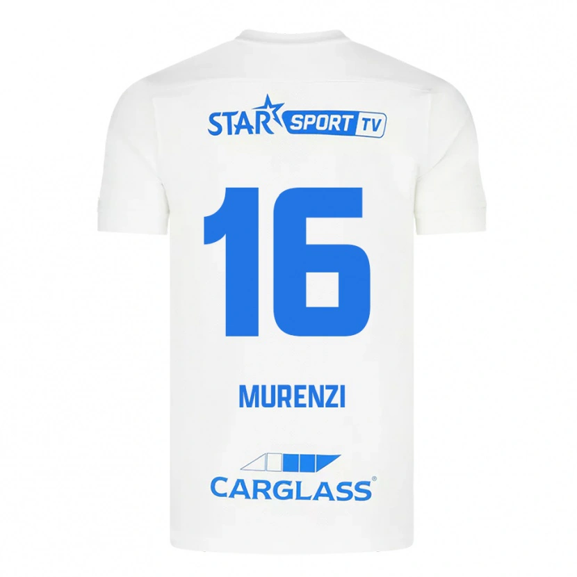 Danxen Mujer Camiseta Aaron Murenzi #16 Blanco Azul 2ª Equipación 2025/26 La Camisa