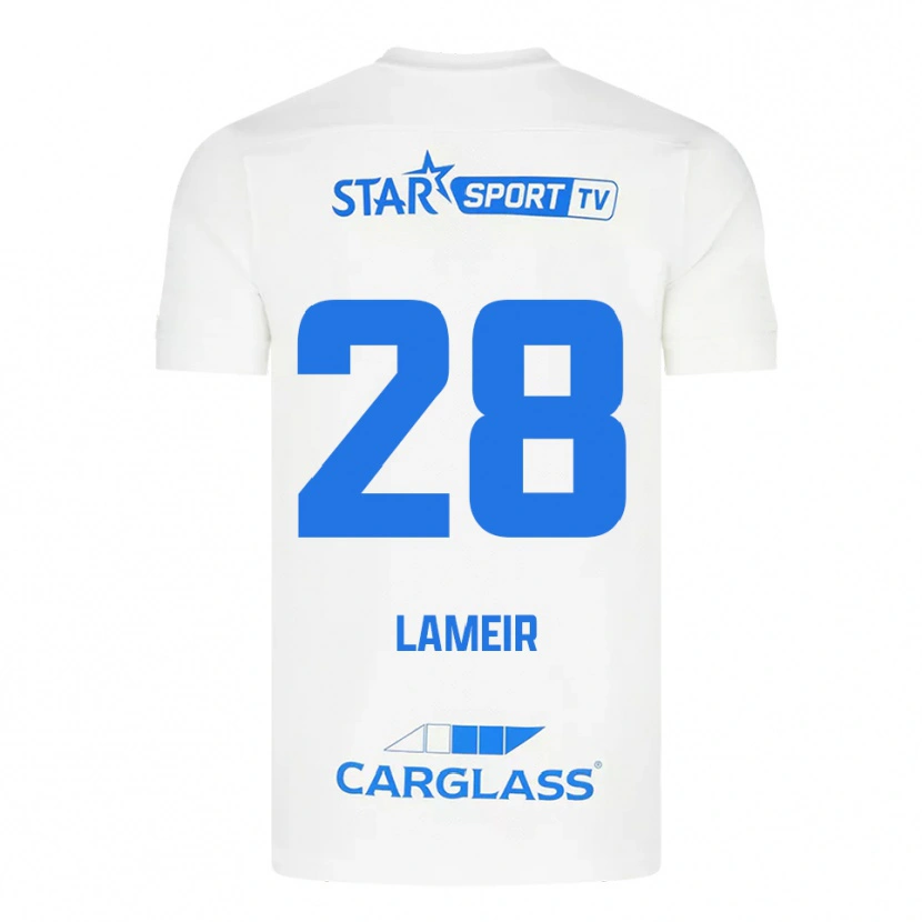 Danxen Mujer Camiseta Tess Lameir #28 Blanco Azul 2ª Equipación 2025/26 La Camisa