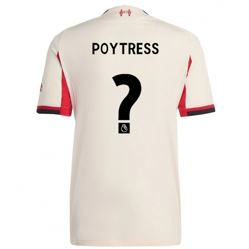 Danxen Mujer Camiseta Jacob Poytress #0 Blanco Negro 2ª Equipación 2025/26 La Camisa