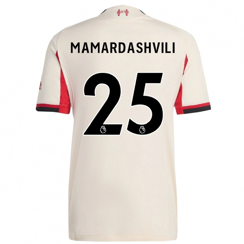 Danxen Mujer Camiseta Giorgi Mamardashvili #25 Blanco Negro 2ª Equipación 2025/26 La Camisa