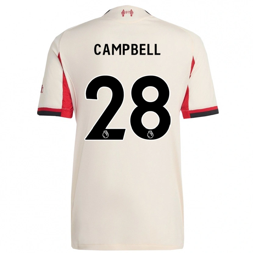 Danxen Mujer Camiseta Megan Campbell #28 Blanco Negro 2ª Equipación 2025/26 La Camisa