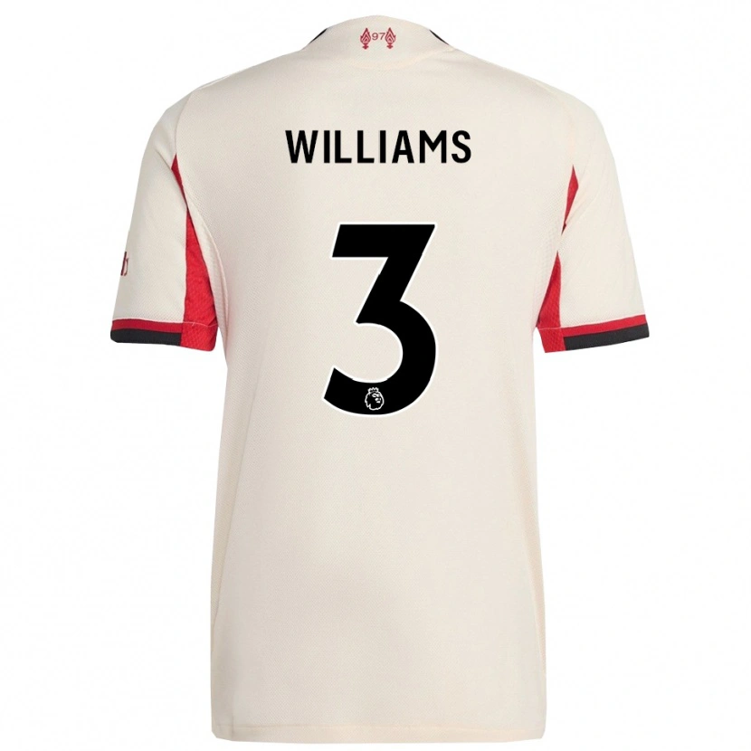 Danxen Mujer Camiseta Cameron Williams #3 Blanco Negro 2ª Equipación 2025/26 La Camisa