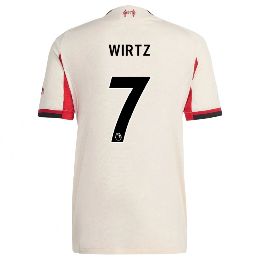 Danxen Mujer Camiseta Florian Wirtz #7 Blanco Negro 2ª Equipación 2025/26 La Camisa