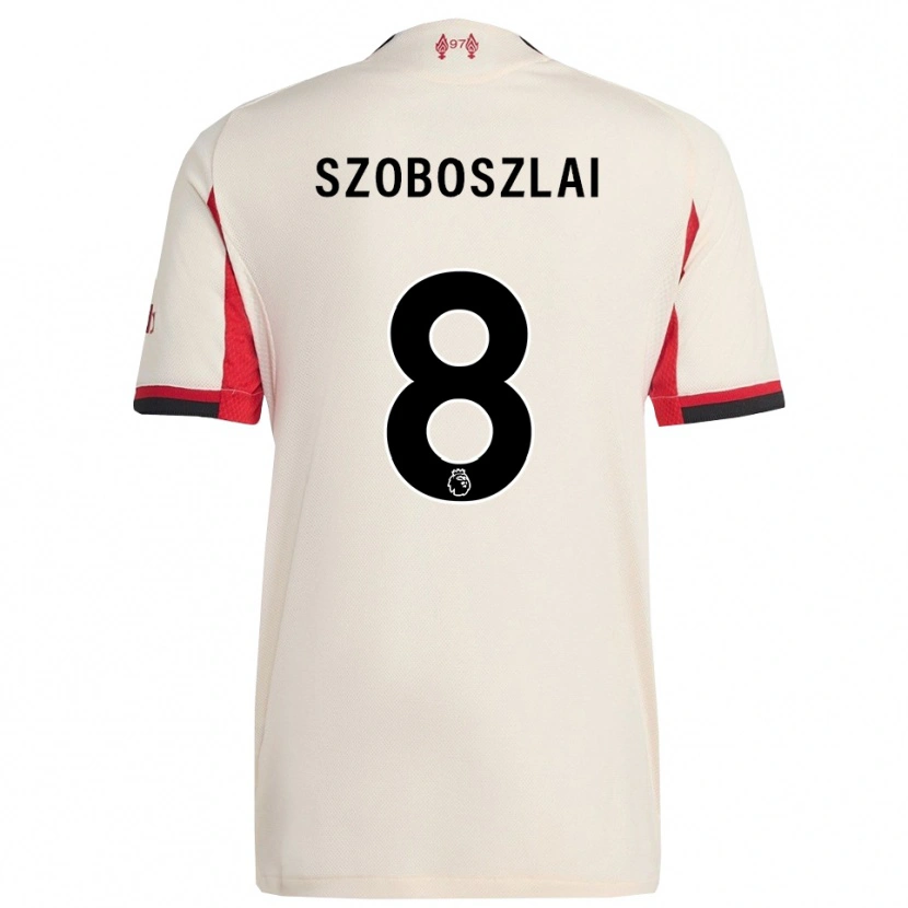 Danxen Mujer Camiseta Dominik Szoboszlai #8 Blanco Negro 2ª Equipación 2025/26 La Camisa