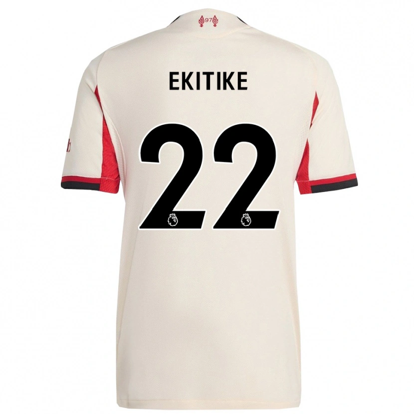 Danxen Mujer Camiseta Hugo Ekitiké #22 Blanco Negro 2ª Equipación 2025/26 La Camisa