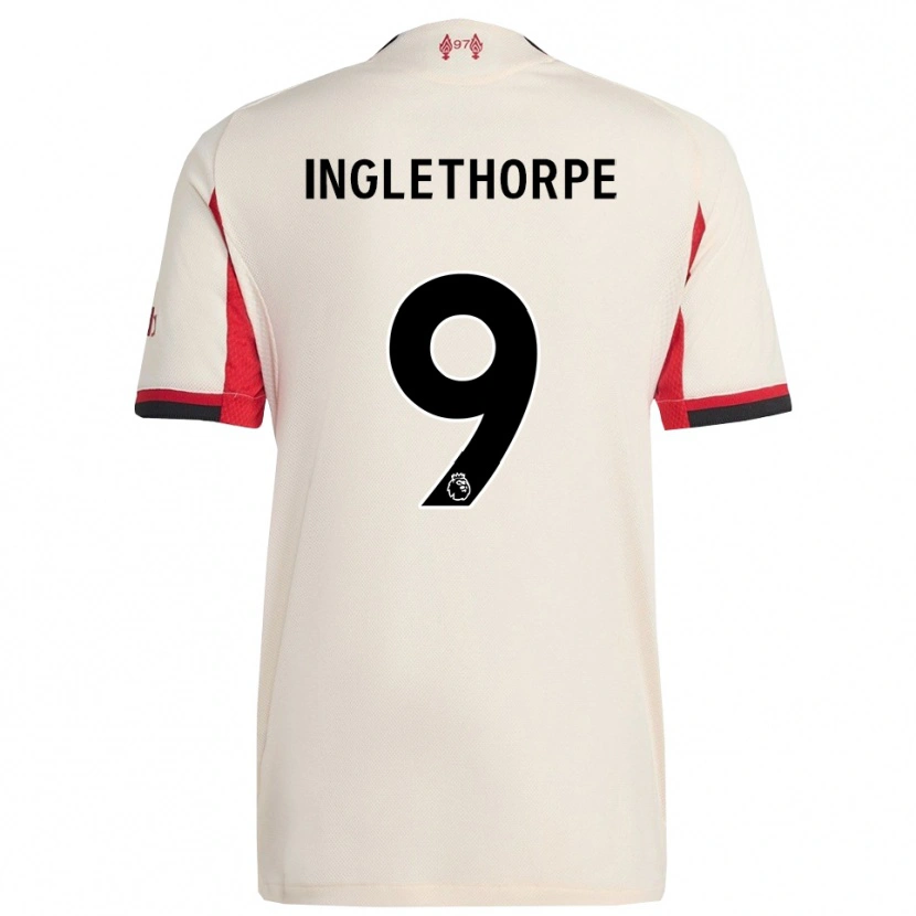 Danxen Mujer Camiseta Finn Inglethorpe #9 Blanco Negro 2ª Equipación 2025/26 La Camisa