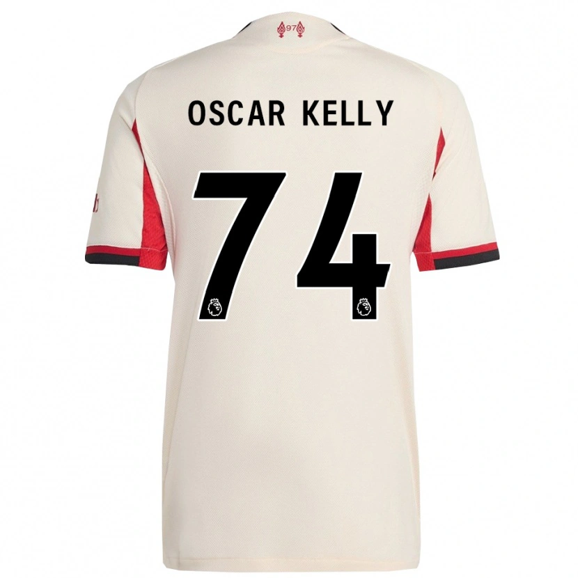 Danxen Mujer Camiseta Oscar Kelly #74 Blanco Negro 2ª Equipación 2025/26 La Camisa