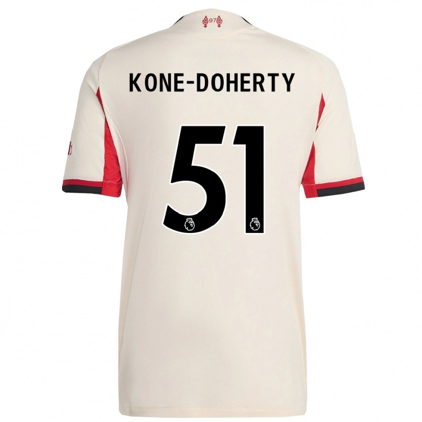 Danxen Mujer Camiseta Trent Kone-Doherty #51 Blanco Negro 2ª Equipación 2025/26 La Camisa