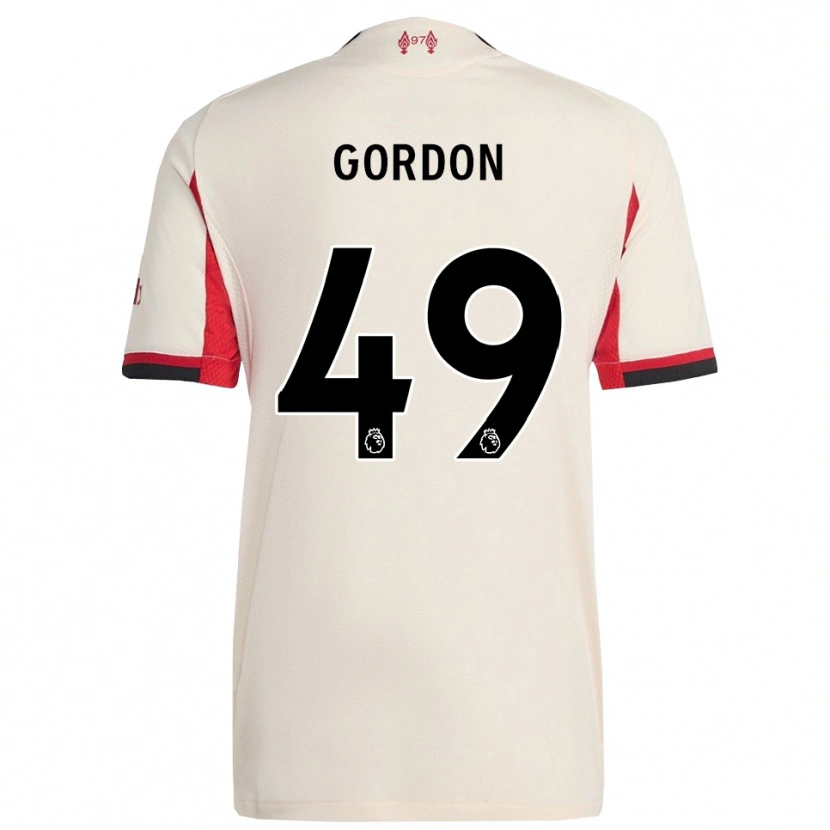 Danxen Mujer Camiseta Kaide Gordon #49 Blanco Negro 2ª Equipación 2025/26 La Camisa