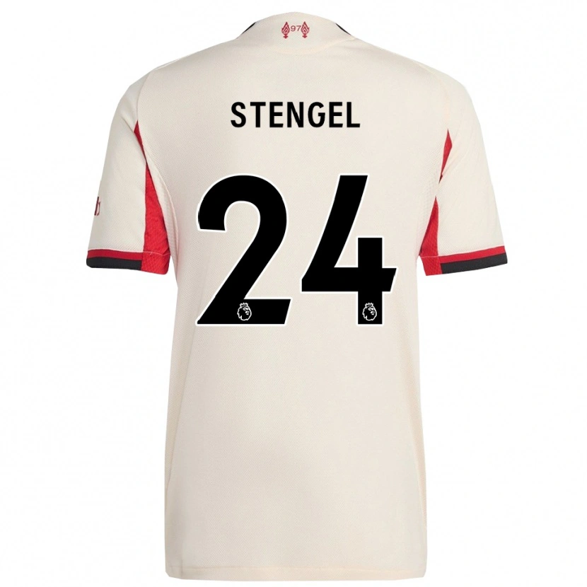 Danxen Mujer Camiseta Katie Stengel #24 Blanco Negro 2ª Equipación 2025/26 La Camisa