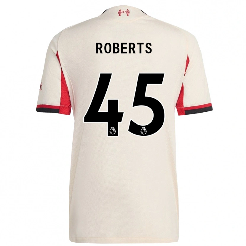 Danxen Mujer Camiseta Iwan Roberts #45 Blanco Negro 2ª Equipación 2025/26 La Camisa