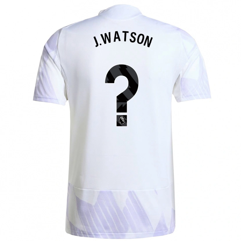 Danxen Mujer Camiseta Jacob Watson #0 Blanco Púrpura Púrpura 2ª Equipación 2025/26 La Camisa