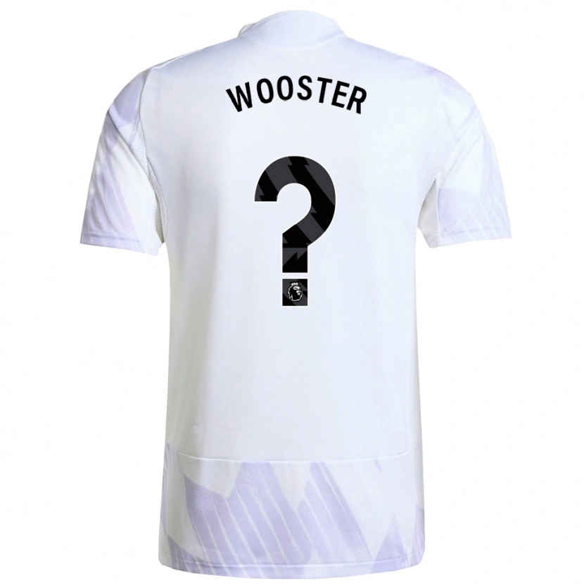Danxen Mujer Camiseta Tom Wooster #0 Blanco Púrpura Púrpura 2ª Equipación 2025/26 La Camisa