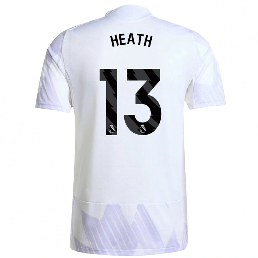 Danxen Mujer Camiseta Fred Heath #13 Blanco Púrpura Púrpura 2ª Equipación 2025/26 La Camisa