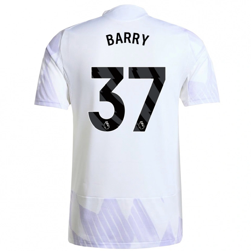 Danxen Mujer Camiseta Keira Barry #37 Blanco Púrpura Púrpura 2ª Equipación 2025/26 La Camisa