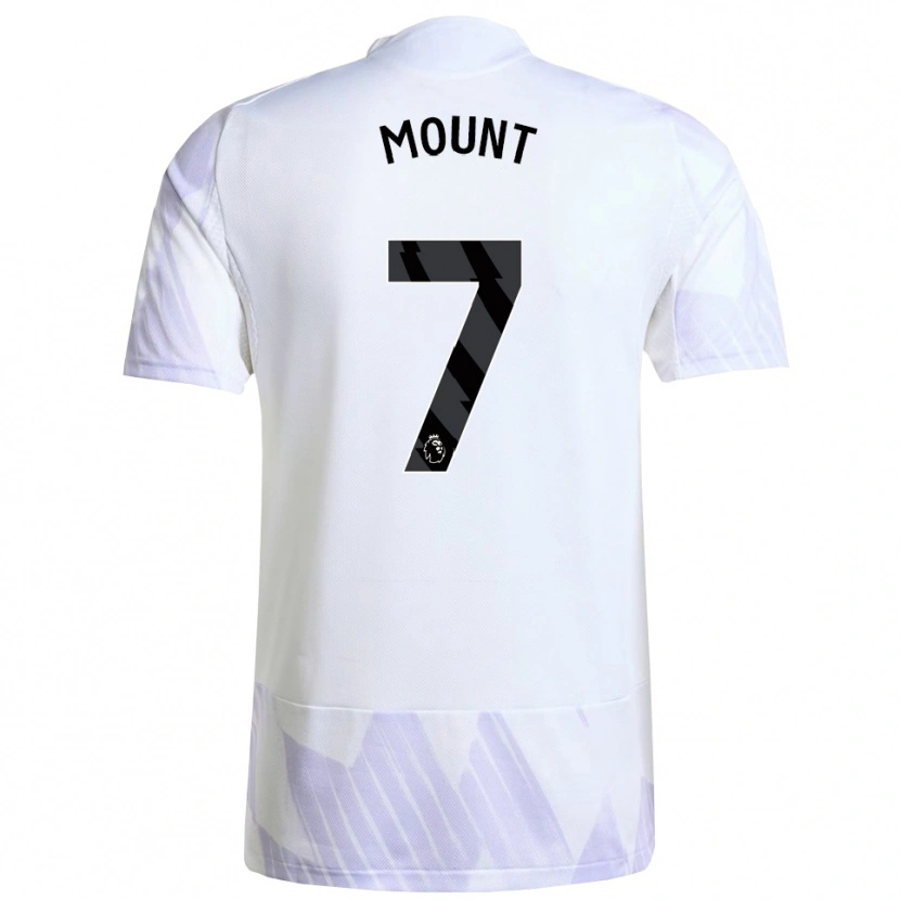Danxen Mujer Camiseta Mason Mount #7 Blanco Púrpura Púrpura 2ª Equipación 2025/26 La Camisa