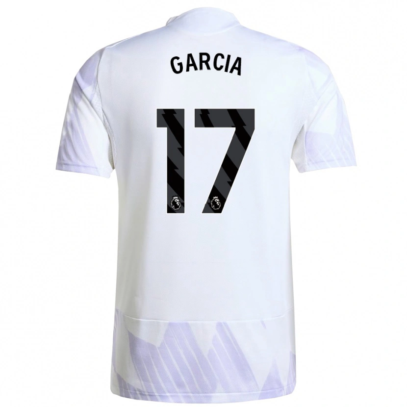 Danxen Mujer Camiseta Lucia Garcia #17 Blanco Púrpura Púrpura 2ª Equipación 2025/26 La Camisa