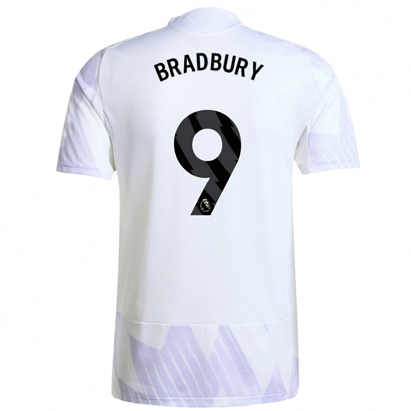 Danxen Mujer Camiseta Louie Bradbury #9 Blanco Púrpura Púrpura 2ª Equipación 2025/26 La Camisa