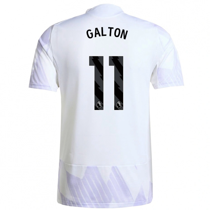 Danxen Mujer Camiseta Leah Galton #11 Blanco Púrpura Púrpura 2ª Equipación 2025/26 La Camisa