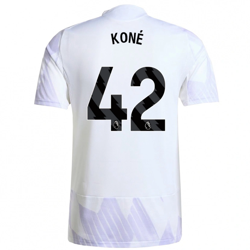 Danxen Mujer Camiseta Sékou Koné #42 Blanco Púrpura Púrpura 2ª Equipación 2025/26 La Camisa