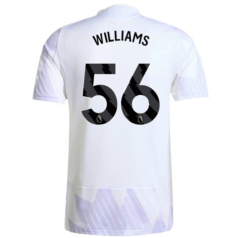 Danxen Mujer Camiseta Ethan Williams #56 Blanco Púrpura Púrpura 2ª Equipación 2025/26 La Camisa