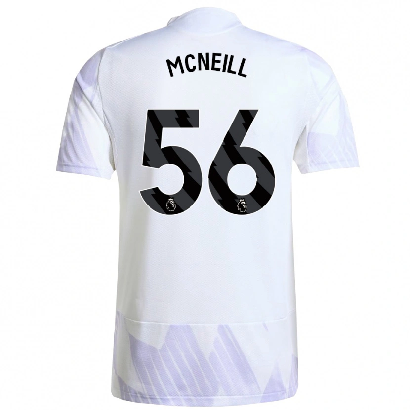 Danxen Mujer Camiseta Charlie Mcneill #56 Blanco Púrpura Púrpura 2ª Equipación 2025/26 La Camisa